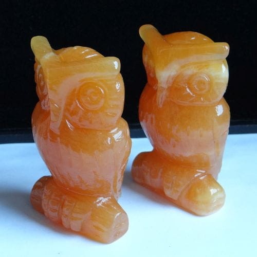 sowa z kamienia kalcyt orange.jpg